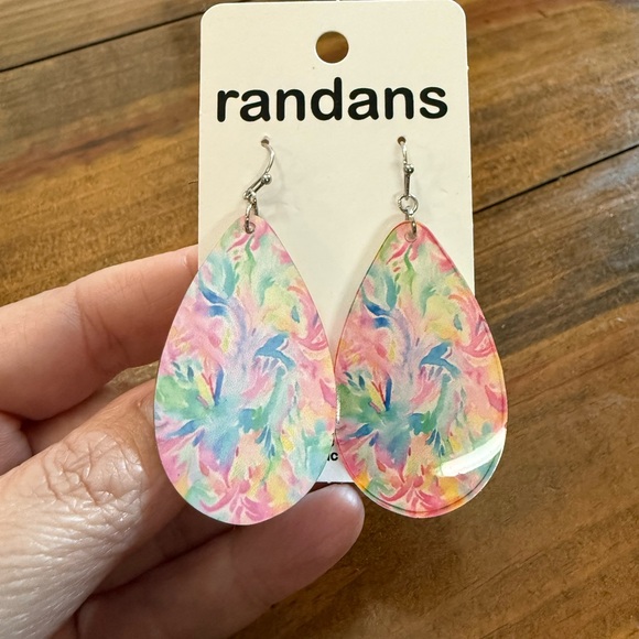 Colorful Teardrop Earrings - Picture 2 of 3